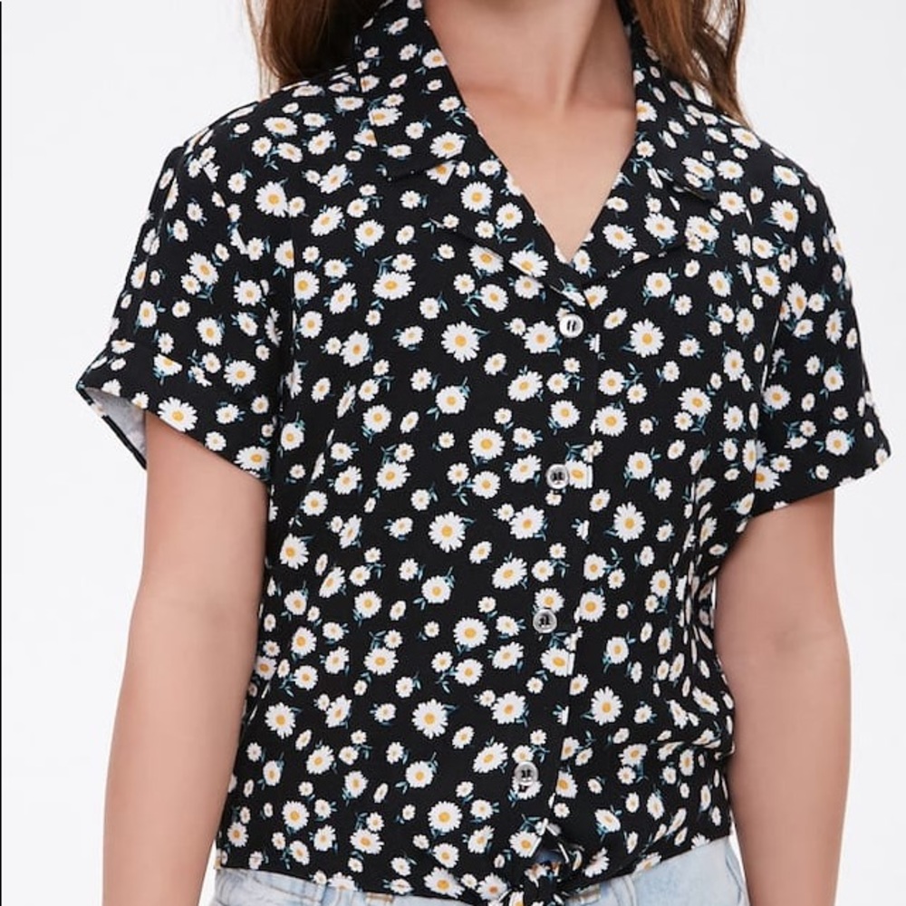 Forever 21 girls LA | Daisy Self-Tie Woven Shirt